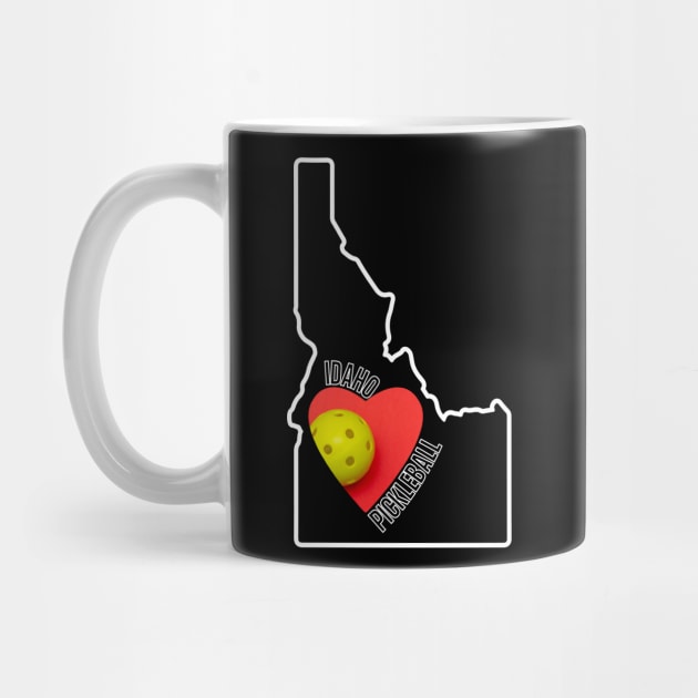 Idaho Loves Pickleball by DadOfMo Designs